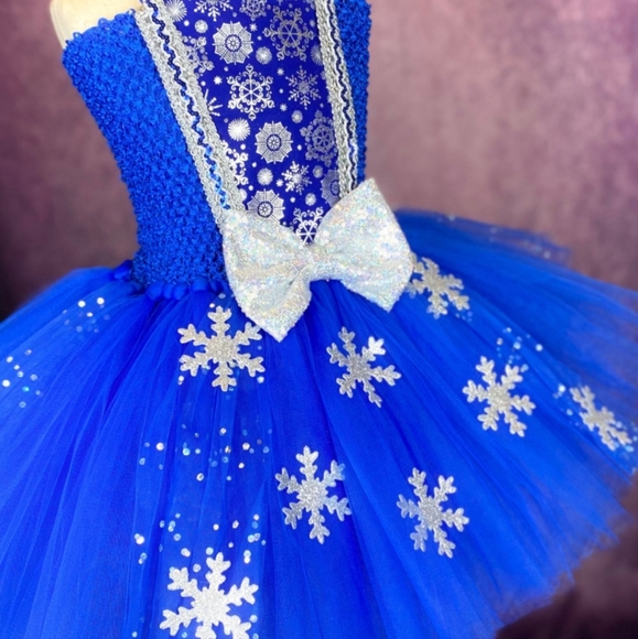 Custom Infant Snowflake Holiday/Pageant Dress - Picture 3 of 8